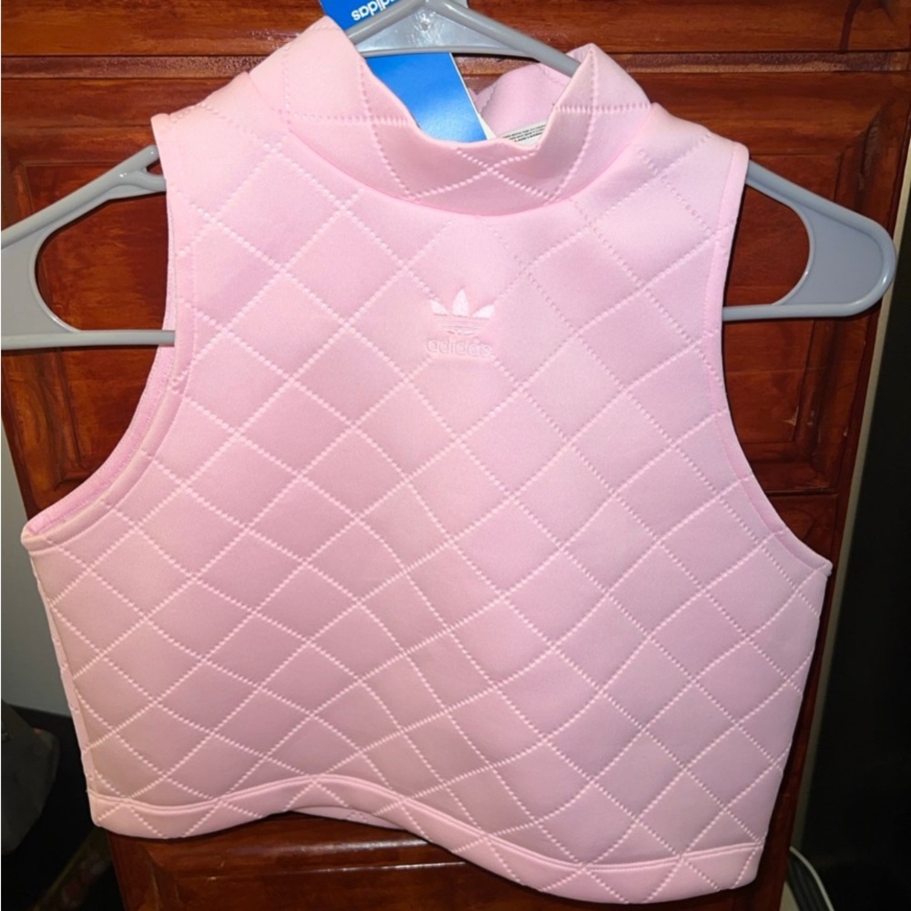 Adidas mock neck crop